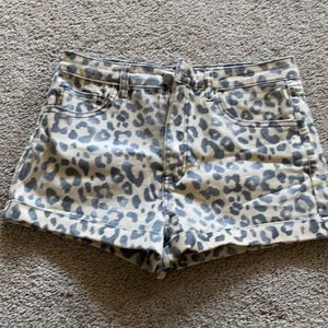 Animal print shorts